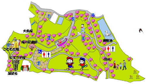 天神山公園地図