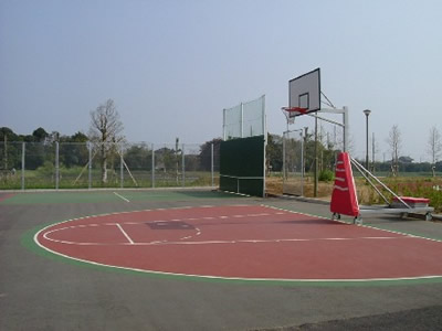 バスケットゴール1基・壁打ちテニスコート1面の画像