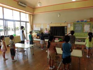八日市場幼稚園朝の集まり２