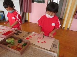 4歳児　野菜スタンプ1