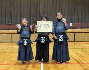 小学生低学年の部第3位 椿海少年剣道クラブA
